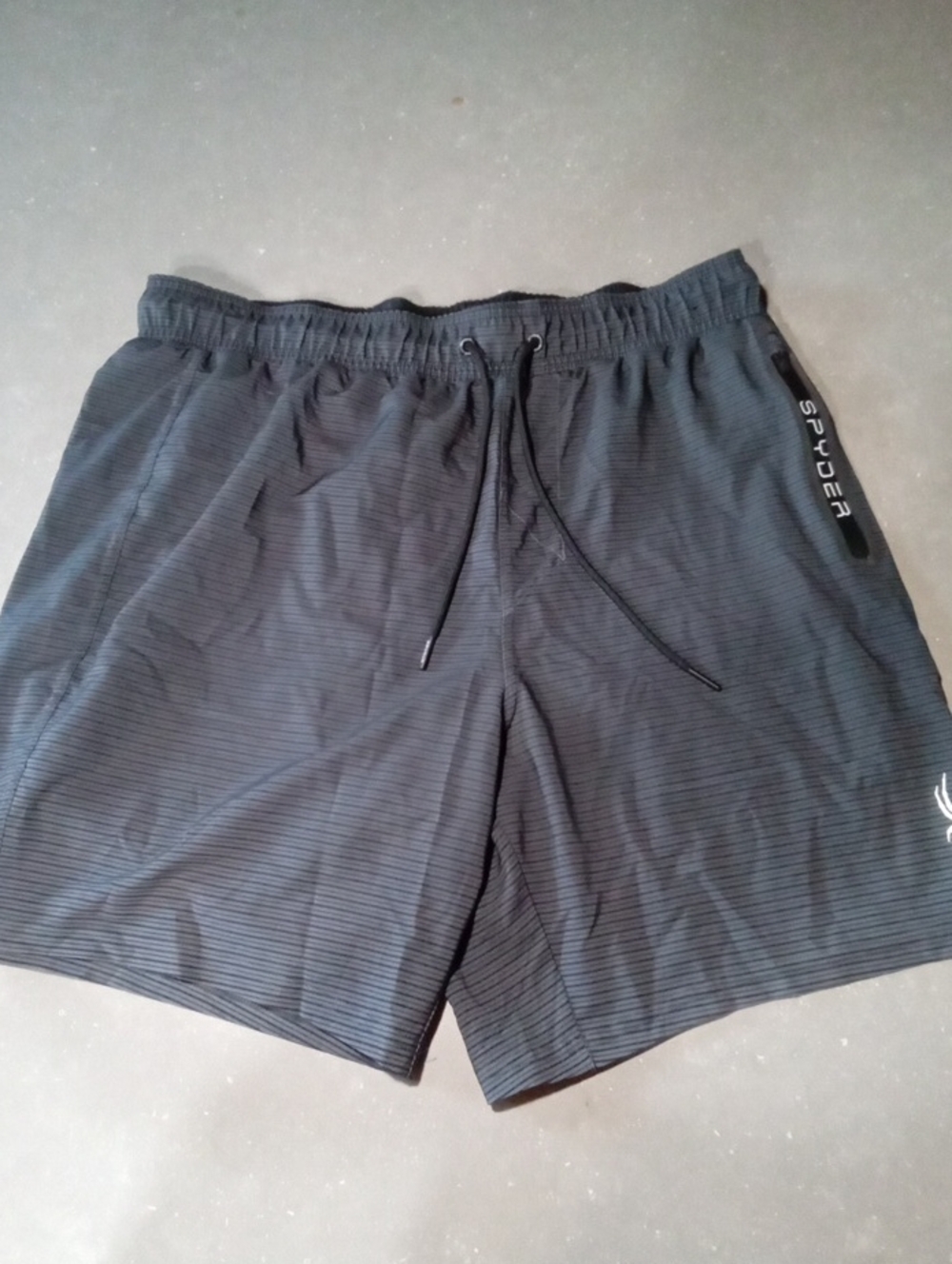 XXL.Spyder Men's Black Athletic Drawstring Shorts